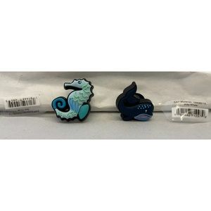 Seahorse & Willy Whale Ocean Animals Croc Shoe Charms Jibbitz NWT Authentic